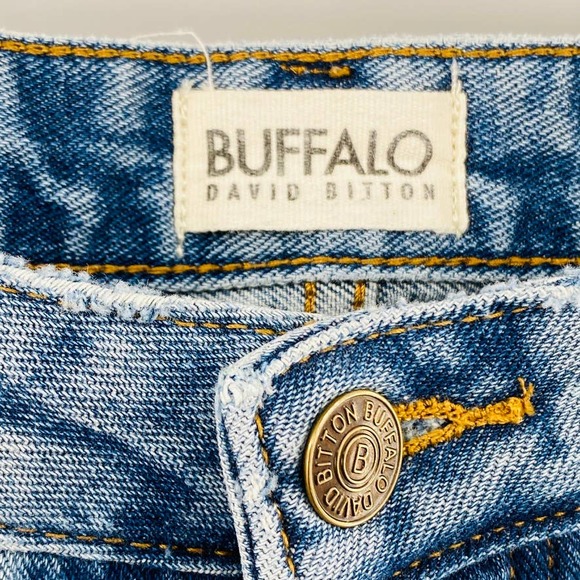 Buffalo David Bitton Payton High-Rise Rigid Girlfriend Jeans Tie Dye Heart 30 - Picture 5 of 11